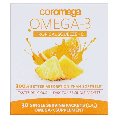 coromega omega 3 tropical squeeze